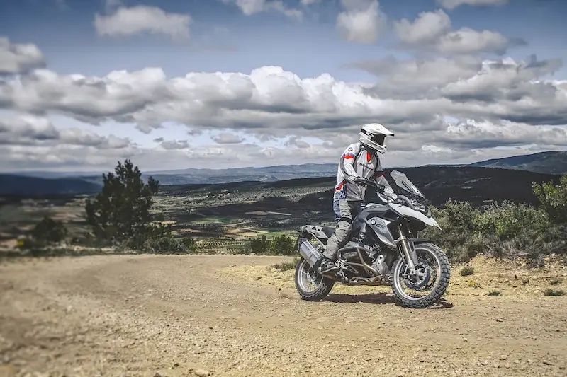 touring on a bmw gs motorcycle