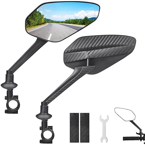 Zacro 2 Pack Bike Mirror, 2024 Upgraded Bike Mirror Handlebar