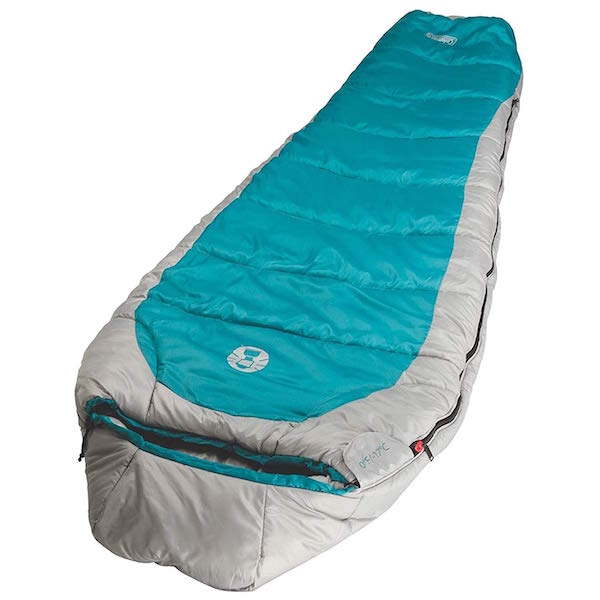 lightweight blue coleman sleeping bag