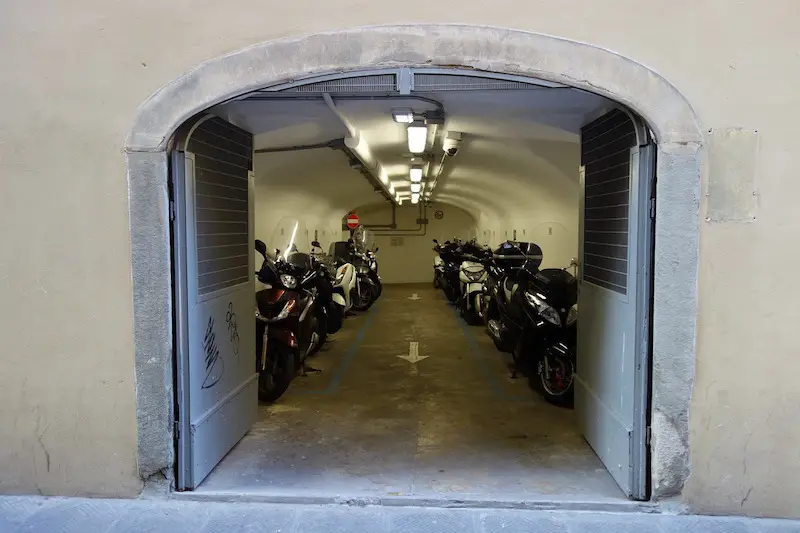 indoor motorcycle storage