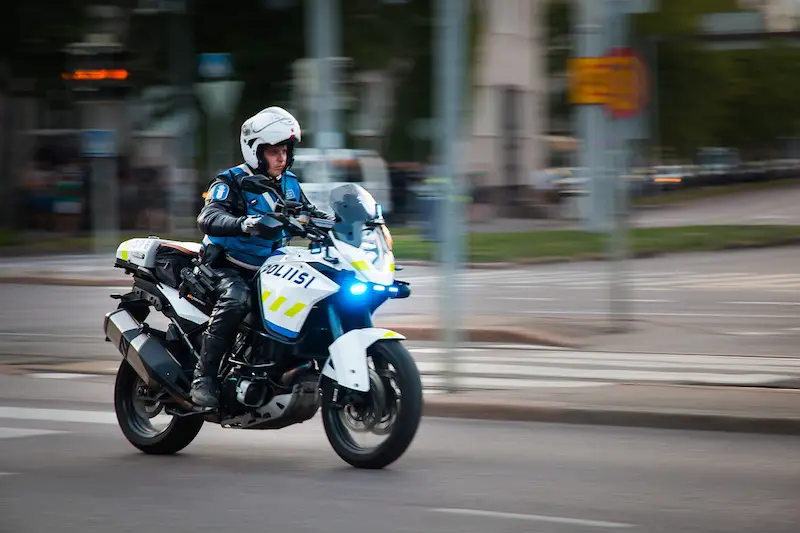 police officer riding a motorcycle