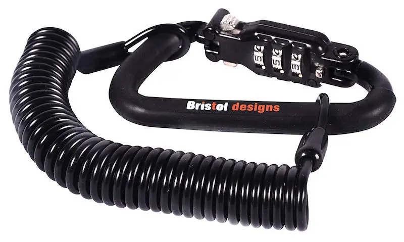 Bristol Designs Heavy Duty Black Combination Lock Cable