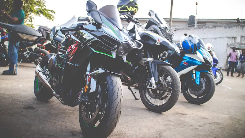 sport bikes parked in a row