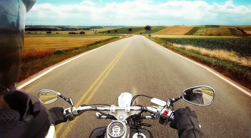 wearing a gopro motorcycle helmet