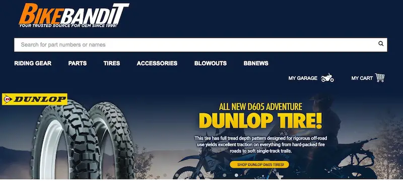 BikeBandit homepage