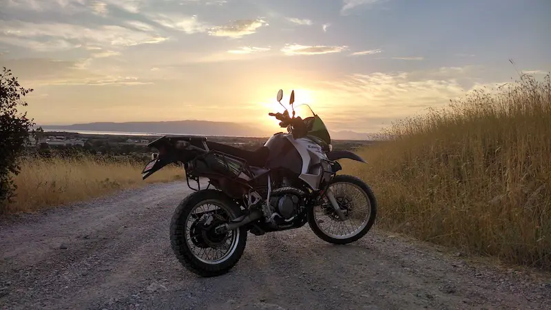 Corriendo offroad en una klr650