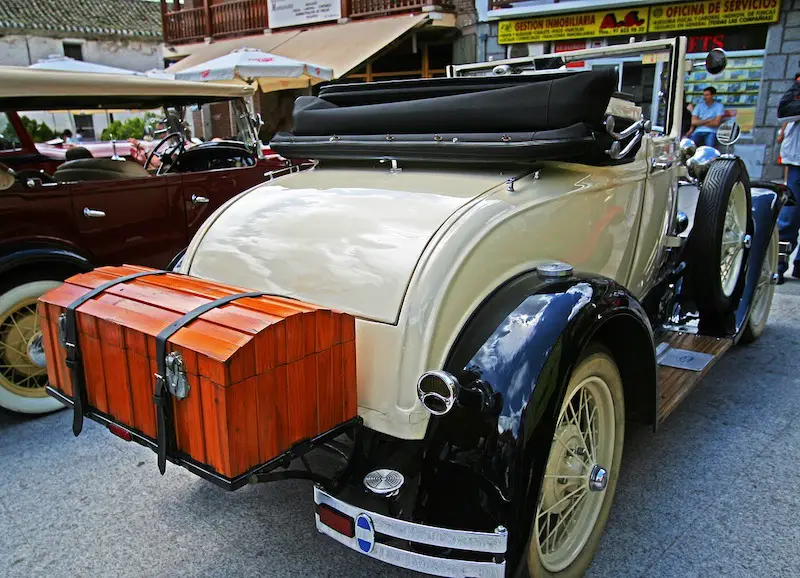 antique car trunk