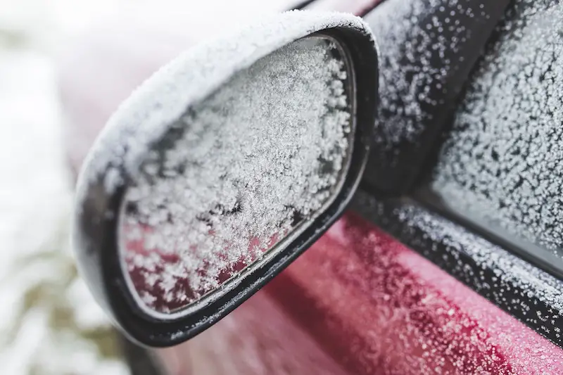 car covered in snow