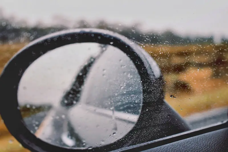 rainy car window