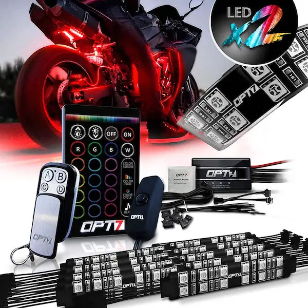 OPT7 Aura Motorcycle LED Light Kit