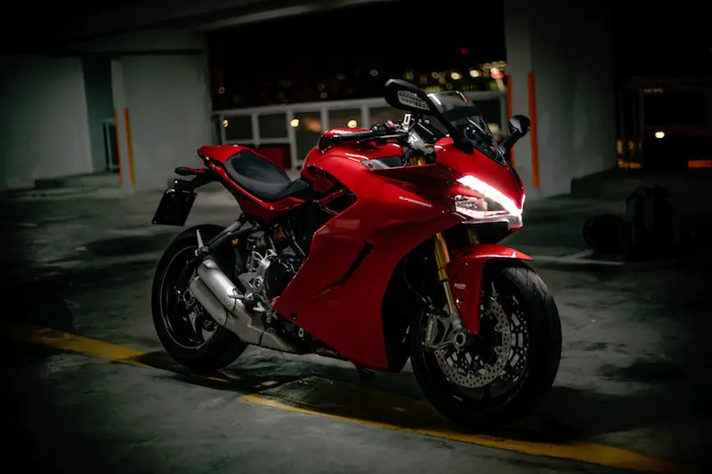 sportbike at night