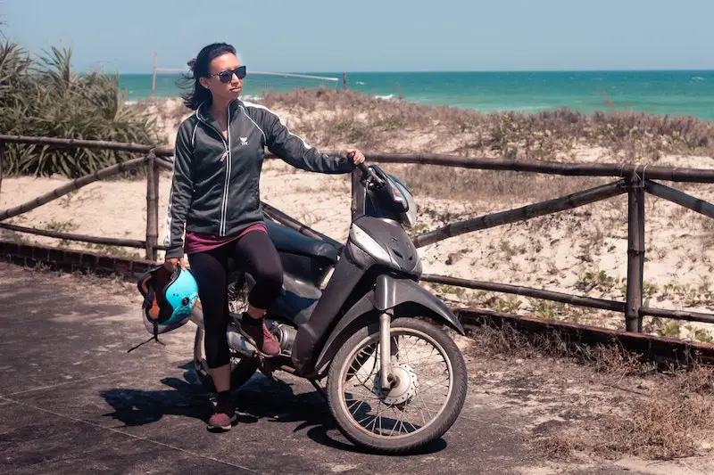 scooter at the beach