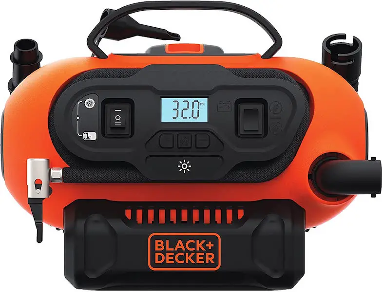 black decker cordless tire inflator