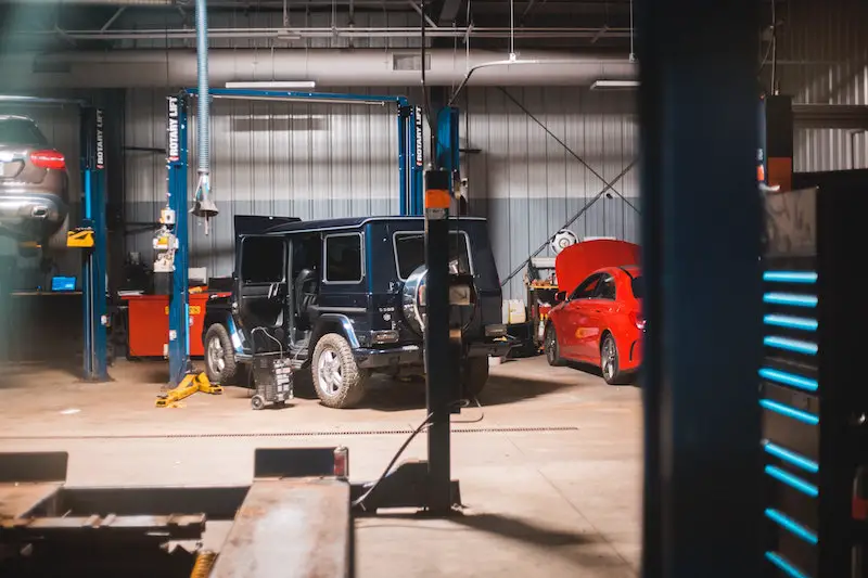 well lit garage space