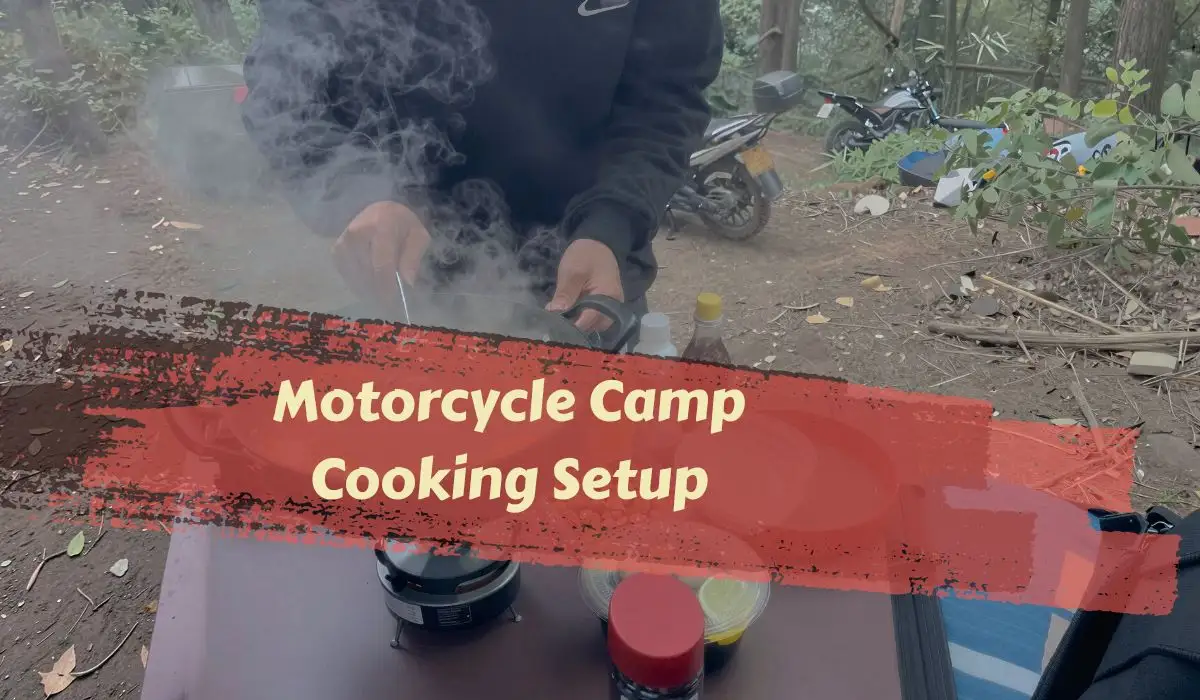 Motorcycle Camp Kitchen Setup