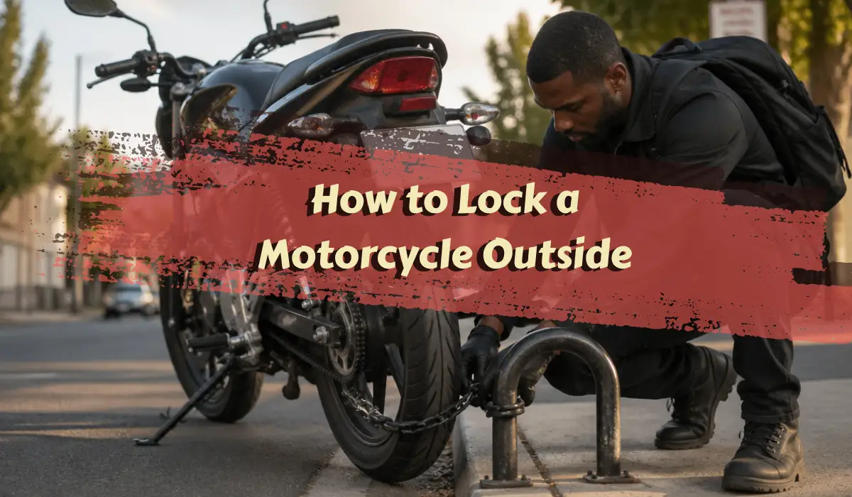 How to Lock a Motorcycle Outside